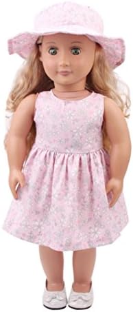 GBSELL Sun Hat and Dress Summer Clothes Accessories For 18 inch Our Generation American Girl (E)