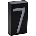 Solar Powered LED Address Sign – Black House Number Plate With Automatic Night Light