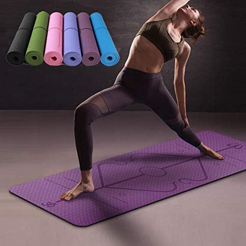 1830 * 610 * 6mm TPE Yoga Mat with Position Line Non Slip Carpet Mat For Beginner Environmental Fitness Gymnastics Mats