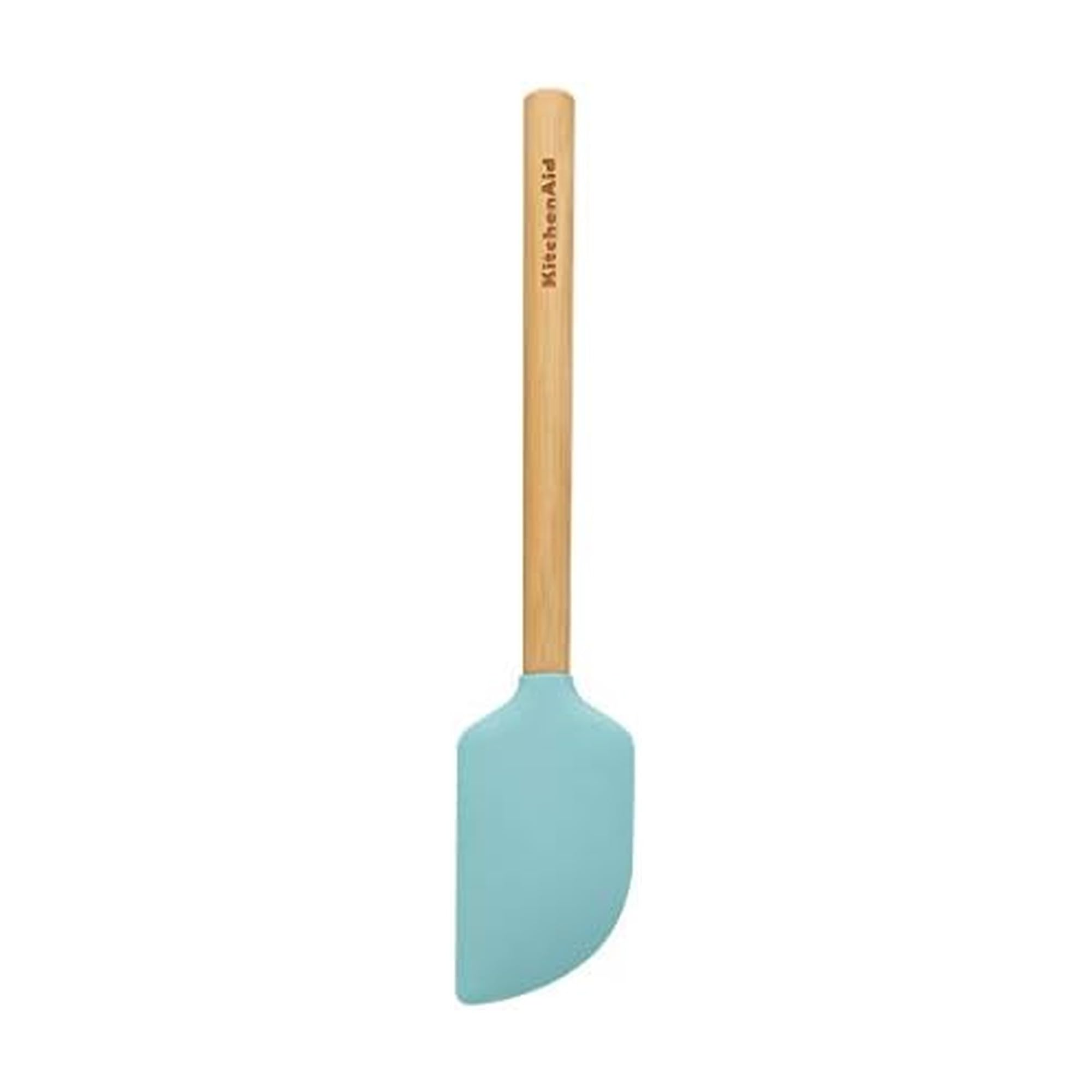 KitchenAid Universal Bamboo Handle Scraper Spatula, Aqua