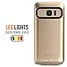 Alpatronix Galaxy S7 Battery Case, 4500mAh Slim Portable Protective Extended Charging Cover Rechargeable External Backup Charger Compatible with Samsung Galaxy S7 (5.1 inch) BX420 - (Gold)