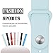 Band for Apple Watch 38mm, Guangzhi New Design (Metal Tuck Clasp Ouside/Correct Wearing Way in 4th Image) Soft Silicone Sport Strap Band for iWatch Series 1 / 2 / 3, Sport, Edition,38mm,Turquoise