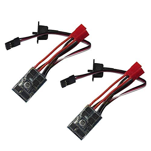 hobbypower Rcmodelpart Rc 10a Brushed ESC Motor Speed Controller 1/16 18 24 Car Boat Tank W/o Brake(pack of 2 Pcs)
