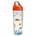 Tervis 1230785 Goldfish Tumbler with Wrap and Orange Lid 24oz Water Bottle, Clear