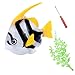 Robot Fish Toy Electric Bionic Fish with Smart Senor Diving Floating for Aquarium Pool Cute Magic Clownfish Electric Fish Fishing by Magical Imaginary(Set of 4)