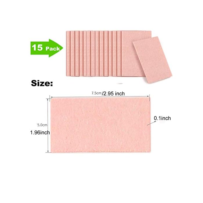 Mcvcoyh Moleskin Tapes (15 Count) 2 5/8Inch X 1 7/8 Inch for Feet, Adhesive Mole Skin Padding