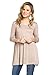 Frumos Womens Tunic 3/4 Sleeve Round Neck Solid Tie Dye Tunic Top Made In USA