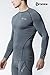 TSLA Men's UPF 50+ Compression Shirts, Cool Dry Long Sleeve Athletic Tops, Sports Baselayer Workout Shirt, Zero Grey, Large