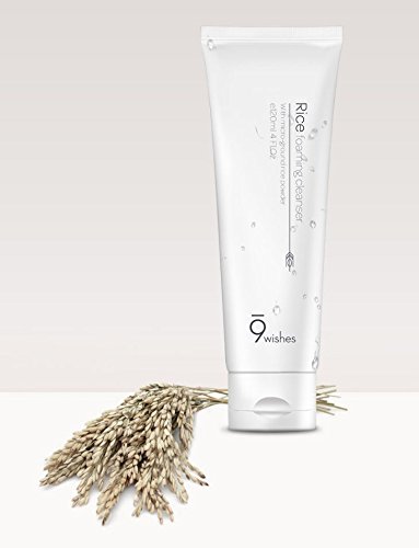9wishes Rice Foaming Cleanser 120ml / Natural Rice Flour Facial Cleanser