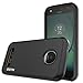 OMOTON Moto Z Play Case - Dual-Layer [Soft TPU Interior] [Durable PC Exterior] Case For Motorola Moto Z Play Droid, Black