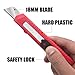 DIYSELF 14 Pack Box Cutter Retractable, Box Cutter Knife with 18mm Wide Utility Blades, Sharp Utility Knife Retractable, Box Cutters for Office, Home, Arts Crafts, Hobby, Cardboard, Paper