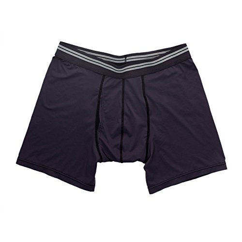 UnderFlex Compression Boxer Briefs for Men: UPF 50 Built into Fabric. Black