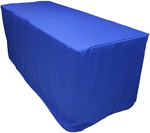 KAITATSU SEN 8 ft. Fitted Rectangular Polyester Tablecloth, Royal Blue, 30x96-inch
