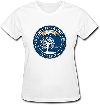 DeMai Lady Crew Neck California State University Fullerton 1 T Shirts XL White