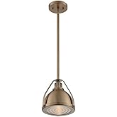 Nuvo Barbett-1 Light Small Pendant in Industrial Style-8.75 Inches Wide by 9.13 Inches High-Burnished Brass Finish