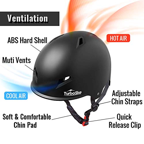 TurboSke Skateboard Helmet, Bike Helmet BMX Helmet Multi