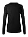 BH B.I.L.Y USA Women's Unique Button Long Sleeve Soft Knit Cardigan Sweater Black Medium