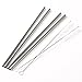 Stainless Steel Metal Drinking Straws With Silicone Tips and Brushes, 4 Straight and 4 Bent, For Tumblers, Reusable and Durable, Dishwasher Safe