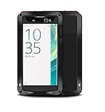Mangix Case Compatible Xperia XA Ultra, Water Resistant Shockproof Aluminum Metal Super Anti Shake Silicone Fully Body Protection with Gorilla Glass Screen Protector for Xperia XA Ultra