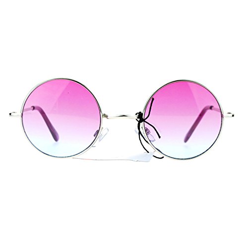 SA106 Summer Color Gradient Lens Circle Lens Round Hippie Sunglasses Purple