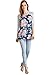 Women's Vintage Floral 3/4 Sleeve Tunic Top