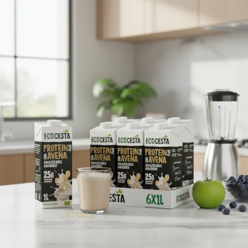 ECOCESTA - Bebida Ecológica Vegetal de Proteinas y Avena -Pack 6 X1L