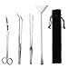 Jeeco Aquarium Scissor Tweezers Spatula Tool - 4 in 1 Stainless Steel Aquatic Plants Aquascaping Tools Set for Fish Starter Kits & Aquariums Tank primary