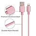 SUMOON 3 Pack 10FT Nylon Braided Lightning USB Charging Cables Cord for iPhone 5/5S/5C/SE 6/6S 6 Plus/6S Plus 7/7 Plus, iPad Mini/Air/Pro iPod Touch/Nano 7 (Rose Gold)