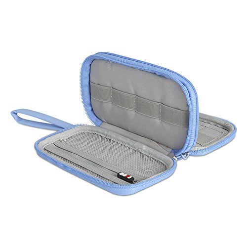 BUBM Digital Storage Bag Electronic Accessories Bag Hard Drive Organizers Earphone Cables USB Flash Drives Travel Case (Blue)
