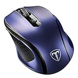 VicTsing MM057 2.4G Wireless Portable Mobile Mouse Optical Mice with USB Receiver, 5 Adjustable DPI Levels, 6 Buttons for Notebook, PC, Laptop, Computer, MacBook - Sapphire Blue