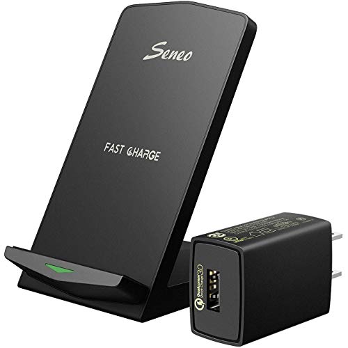 Wireless Charger, Seneo 153 7.5W Qi-Certified Fast Charging Compatible iPhone Xs/Xs Max/XR/X/8/8 Plus, 10W Fast Galaxy Note 9/S9/S9+/Note 8/5/ S7, 5W All Qi-Enabled Phones (AC Adapter Included) Wireless Charger, Seneo 153 7.5W Qi-Certified Fast Charging Compatible iPhone Xs/Xs Max/XR/X/8/8 Plus, 10W Fast Galaxy Note 9/S9/S9+/Note 8/5/ S7, 5W All Qi-Enabled Phones (AC Adapter Included)