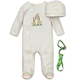 Little Me Preemie Newborn Baby Footie Sleep N Play Footed Sleeper Hat and Holder