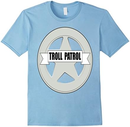 Men's Troll Patrol T-Shirt 2 Large Baby Blue