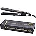 Professional 450F Ceramic Vapor Steam Hair Straightener with Argan Oil Infusion Steam Flat Iron Ceramic Vapor Fast Heating Iron (Color:Black)
