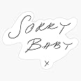 Sorry Baby x - killing eve Sticker Bumper Sticker Vinyl Decal 5"