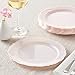 Silver Spoons 20 Premium Reusable Plastic Salad Plates | Vintage - Blush | 9'