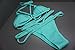QINSEN Womens Criss Cross Strappy Halter Brazilian Bottom 2PCS Swimwear Blue M