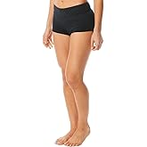 TYR Women's Standard Della Boyshort for Swimming, Yoga, Fitness, and Workout,
