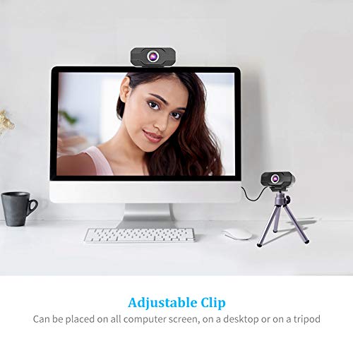 HD Webcam,Homga PC Webcam 1080P Game Web Camera USB Webcam with Microphone Desktop Laptop Camera for Video Calling Conferencing Recording and Streaming (HD Webcam)