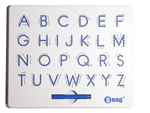BMAG Magnetic Drawing Tablet, Magnetic Upper-case Alphabet Letters Tracing Board, ABC Magnetic Drawing Letter Board, Magnatab Learning Toys for Kid