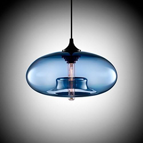 Cozyle Modern Design Pendant Hanging Light Glass Shades Blue