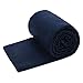 DOZZZ Oversize Flannel Polar Fleece Throw Blanket 70 x 50 Fuzzy Plush Microfiber for Couch Cover Sofa Chair Bed Navy Blue