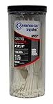 Cambridge ZipIts 650 Pcs Assortment -4", 8" & 11" Nylon Cable Ties Kit- Natural