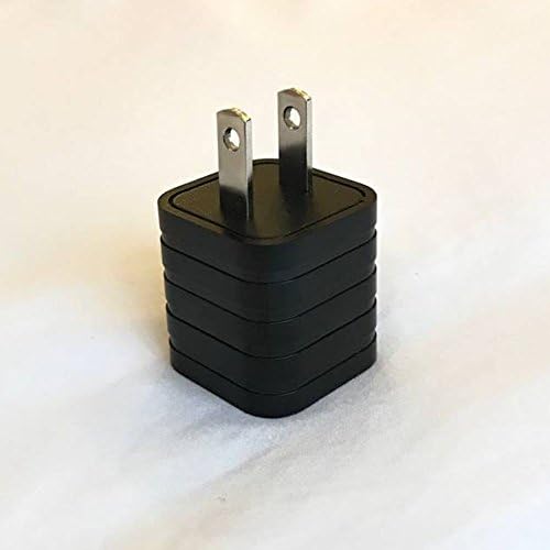 Wall Charger, Universal USB Port AC/DC 1.0A Black Power Adapter Plug for iPhone 7/6/6S Plus, 5S, 4, Samsung Galaxy, HTC, LG, Huawei, Google Nexus, and Other Smartphones