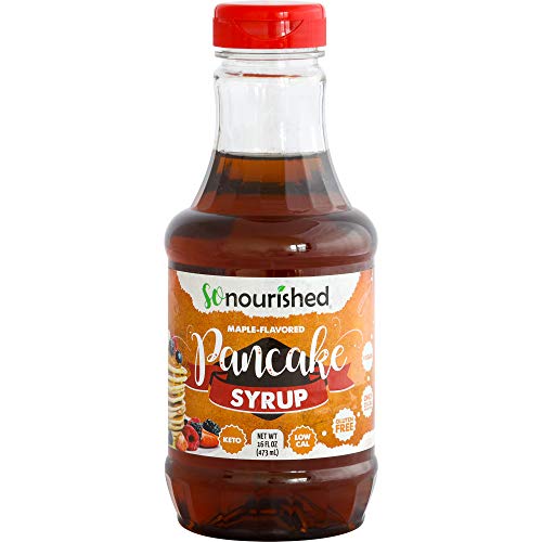 So Nourished Keto Maple Syrup, Low Calorie Pancake Syrup 16 FL OZ 1g Net Carb, Sugar Free