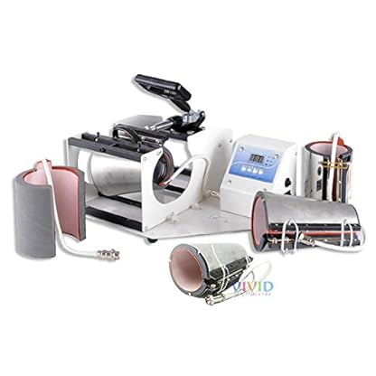 4-IN-1 Interchangeable Mug Press BUNDLE! (With 4 Heat Element!) - 11oz / 15oz Mug Press Machine with 4 Heating Element - Heat Transfer Sublimation