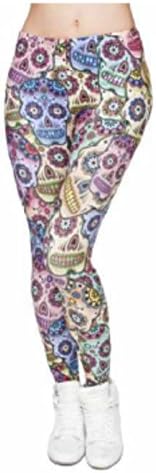 Festie Fever Ultra Soft Printed Rave Leggings (Day of the Dead)