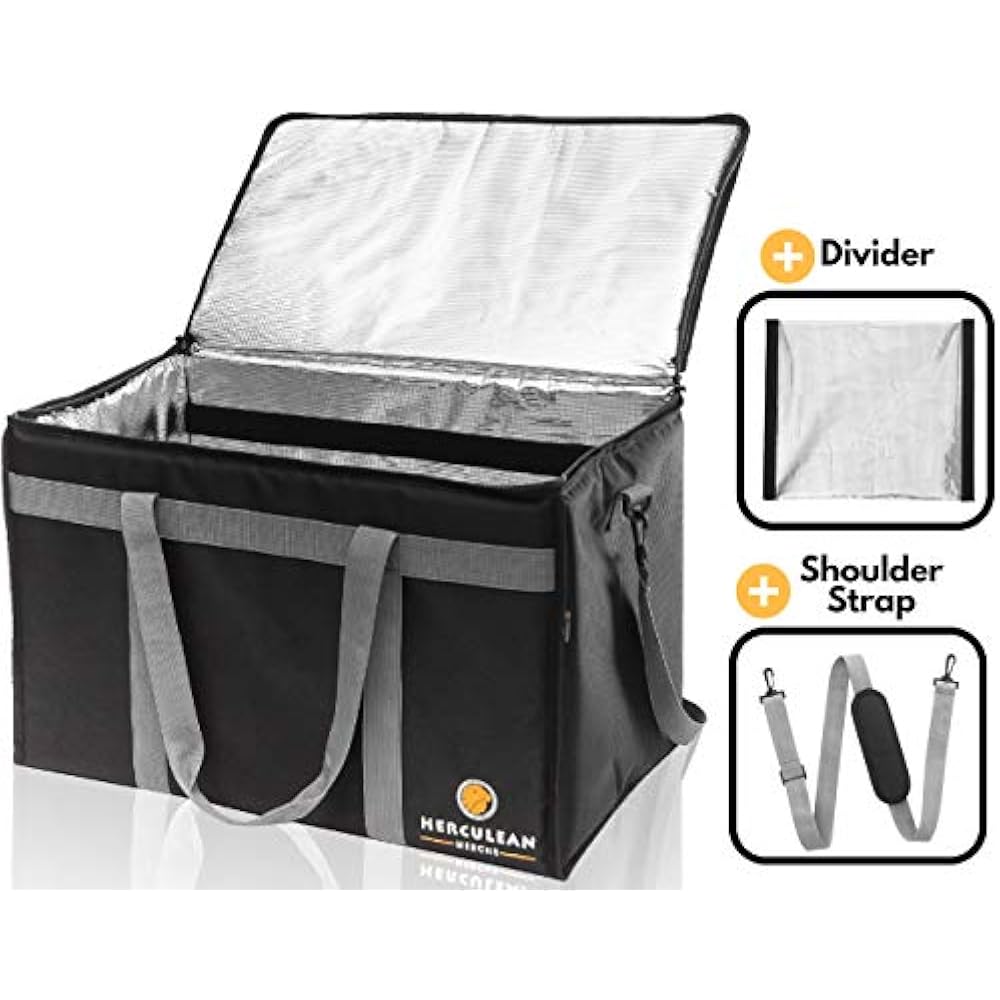 Commercial Large Premium Food Delivery Bag W/Divider Thermal Insulated Keep Cold 782290131861 eBay