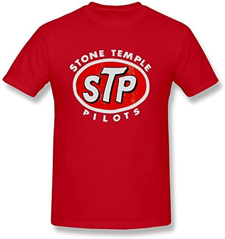 FULEN Men's Stone Temple Pilots STP Logo Short Sleeve T-shirt Red XS