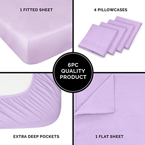 Twin XL Sheet Set 4 Piece Sheets Dorm Room Bed Sheets Hotel